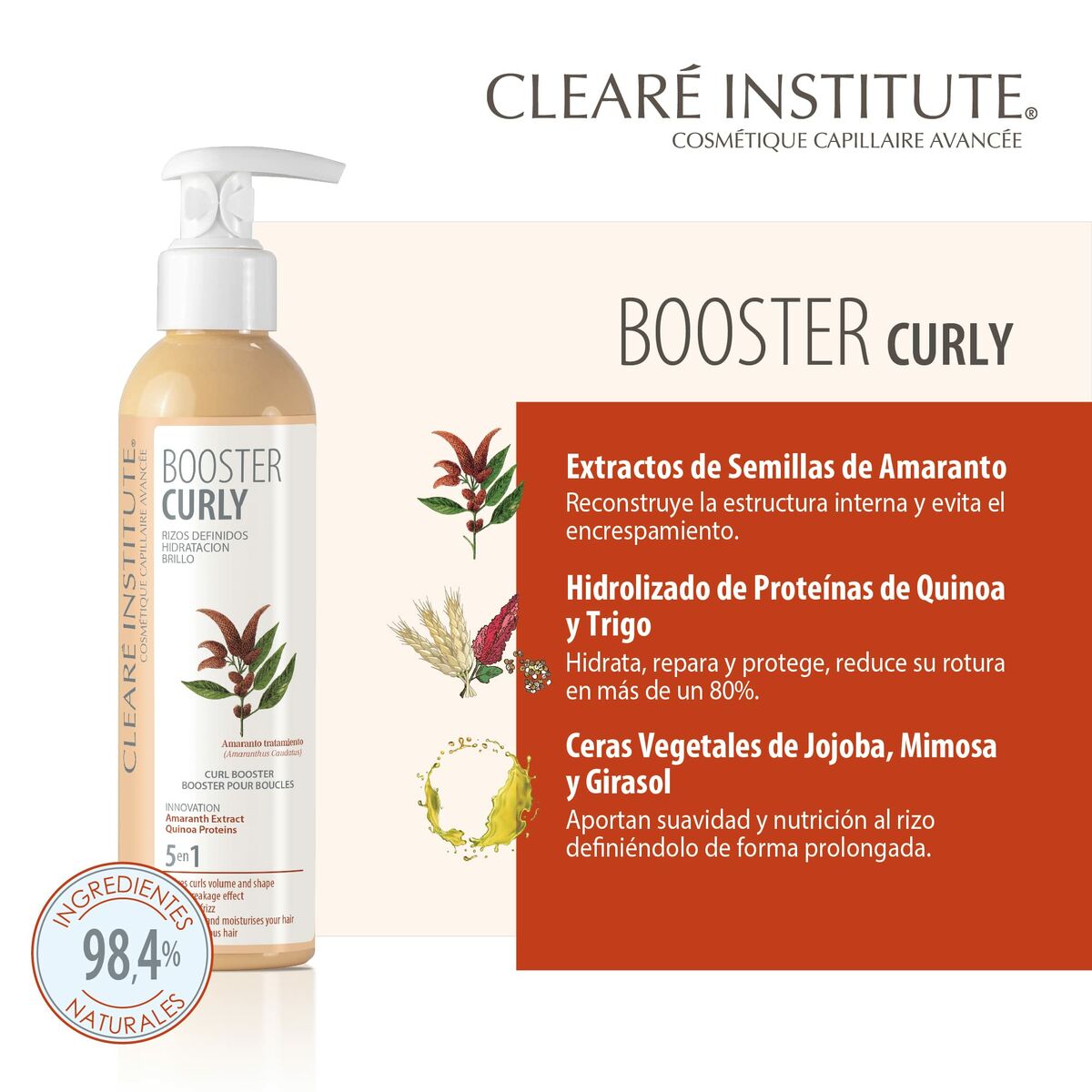 Après-shampooing pour boucles bien définies Clearé Institute Booster Curly 200 ml